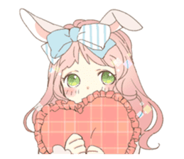 Rabbit ear girl Rosy sticker #8979344