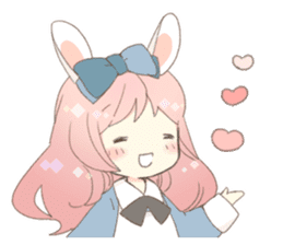 Rabbit ear girl Rosy sticker #8979345