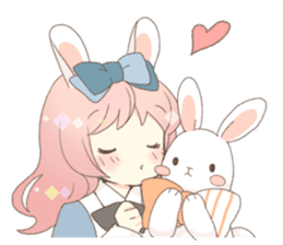 Rabbit ear girl Rosy sticker #8979347
