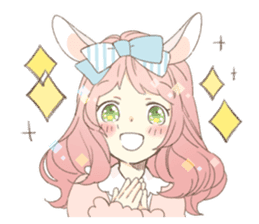 Rabbit ear girl Rosy sticker #8979348