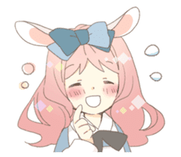 Rabbit ear girl Rosy sticker #8979349