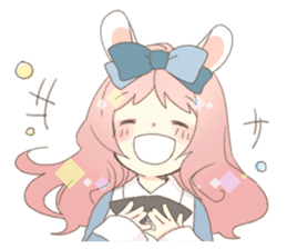 Rabbit ear girl Rosy sticker #8979350