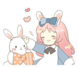 Rabbit ear girl Rosy sticker #8979351