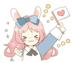 Rabbit ear girl Rosy sticker #8979352
