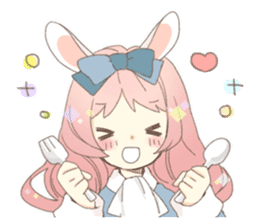 Rabbit ear girl Rosy sticker #8979354