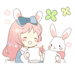 Rabbit ear girl Rosy sticker #8979355
