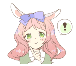Rabbit ear girl Rosy sticker #8979356
