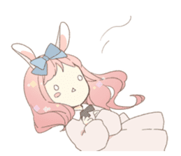 Rabbit ear girl Rosy sticker #8979359