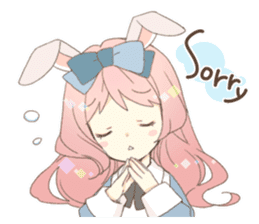 Rabbit ear girl Rosy sticker #8979360