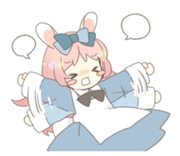 Rabbit ear girl Rosy sticker #8979361