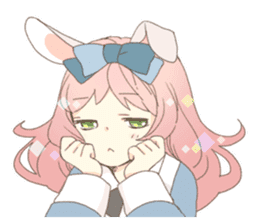 Rabbit ear girl Rosy sticker #8979363