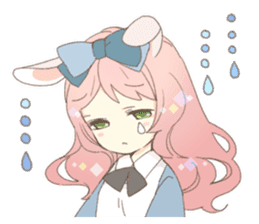 Rabbit ear girl Rosy sticker #8979364