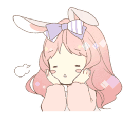 Rabbit ear girl Rosy sticker #8979366