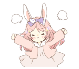 Rabbit ear girl Rosy sticker #8979368