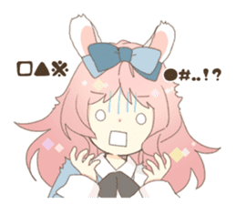 Rabbit ear girl Rosy sticker #8979369
