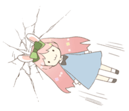 Rabbit ear girl Rosy sticker #8979370