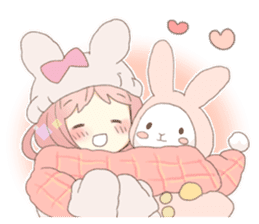 Rabbit ear girl Rosy sticker #8979371
