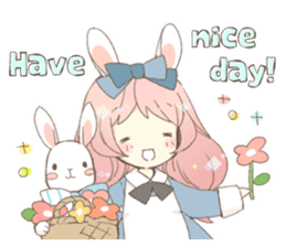 Rabbit ear girl Rosy sticker #8979373