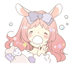 Rabbit ear girl Rosy sticker #8979374