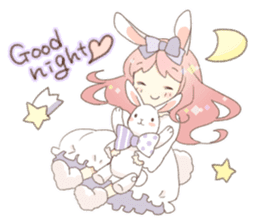 Rabbit ear girl Rosy sticker #8979375
