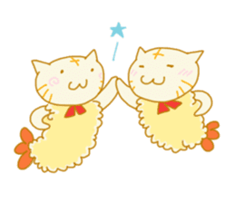 TEMPURA CAT! Kawaii! sticker #8979461