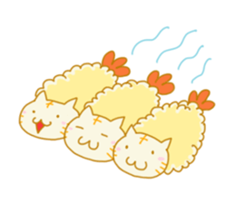 TEMPURA CAT! Kawaii! sticker #8979466