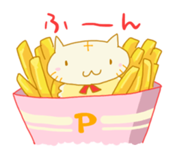 TEMPURA CAT! Kawaii! sticker #8979473