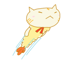 TEMPURA CAT! Kawaii! sticker #8979475