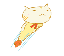 TEMPURA CAT! Kawaii! sticker #8979475