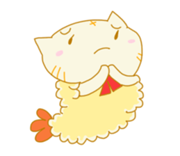 TEMPURA CAT! Kawaii! sticker #8979479