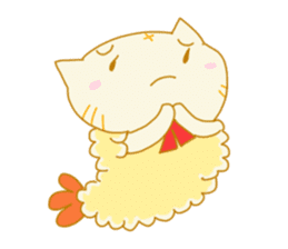 TEMPURA CAT! Kawaii! sticker #8979479