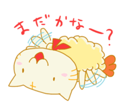TEMPURA CAT! Kawaii! sticker #8979480