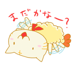 TEMPURA CAT! Kawaii! sticker #8979480