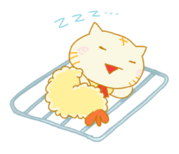 TEMPURA CAT! Kawaii! sticker #8979485