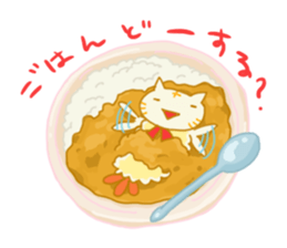 TEMPURA CAT! Kawaii! sticker #8979486