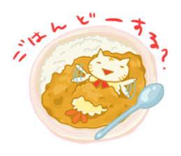 TEMPURA CAT! Kawaii! sticker #8979486