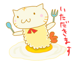 TEMPURA CAT! Kawaii! sticker #8979487
