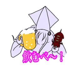 squid man hachinohe sticker #8980031