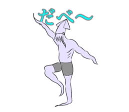 squid man hachinohe sticker #8980037