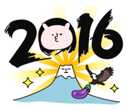 Winter holidays, New Year 2016 sticker #8980077