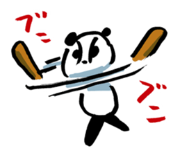 Yakyu Panda 2 by lefthandkemkem sticker #8980866