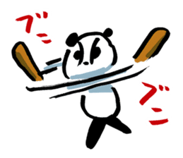 Yakyu Panda 2 by lefthandkemkem sticker #8980866