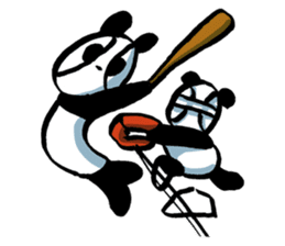 Yakyu Panda 2 by lefthandkemkem sticker #8980870