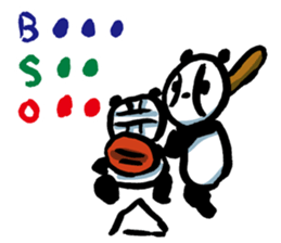 Yakyu Panda 2 by lefthandkemkem sticker #8980872