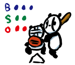 Yakyu Panda 2 by lefthandkemkem sticker #8980872