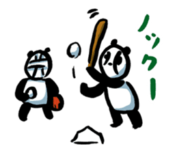 Yakyu Panda 2 by lefthandkemkem sticker #8980879