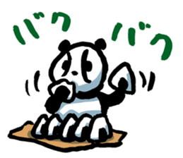 Yakyu Panda 2 by lefthandkemkem sticker #8980881