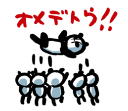 Yakyu Panda 2 by lefthandkemkem sticker #8980894