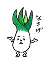 Shimonita green onion little boy sticker #8981423