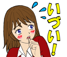 Girl speaking Sendai valve sticker #8982870